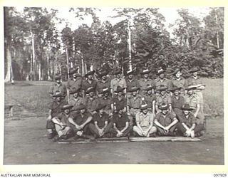 TOROKINA, BOUGAINVILLE. 1945-10-05. MEMBERS OF 1 PLATOON, HEADQUARTERS COMPANY (SIGNALS), 57/60 INFANTRY BATTALION, 15 INFANTRY BRIGADE