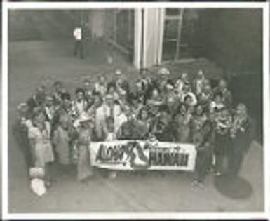 Bloomington IL Shriner's trip to Hawaii with wives, group photo, 1969