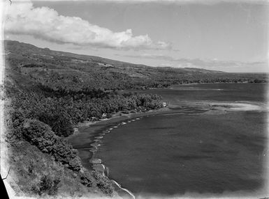 [Elevated view of Pacific Island coast line]