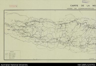 New Caledonia, Carte de la Nouvelle Caledonie (West), 1957, 1:300 000