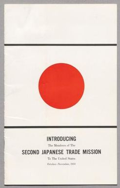 Introducing The Members of The Second Japanese Trade Mission To The United States, October - November 1959