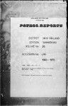 Patrol Reports. New Ireland District, Namatanai, 1969 - 1970