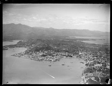 Aerial view of Noumea City and Harbour, New Caledonia