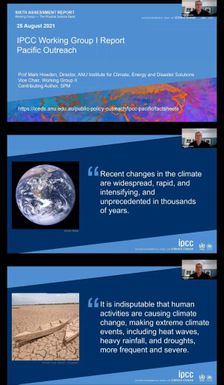 Intergovernmental Panel on Climate Change (IPCC) sixth assessment report webinar