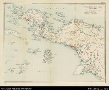 Indonesia, Papua, Nederlandsch-Nieuw Guinee Rivieren, Sheet 10b, 1919, 1:2 500 000