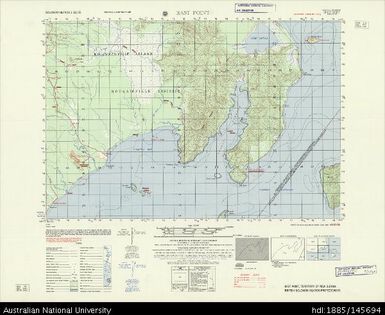 PNG-Solomon Islands, Bougainville, East Point, Series: X713, Sheet 6937 I, 1967, 1:50 000