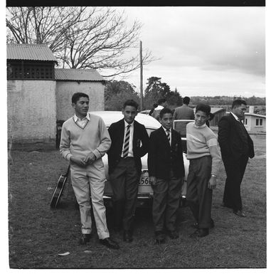 Studio portraits of men, also, scenes taken at Hui Topu, the first all Aotearoa Anglican Maori hui, Turangawaewae Marae, Ngaruawahia