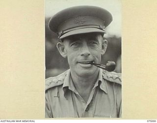 LAE, NEW GUINEA. 1944-08-03. VX108097 CAPTAIN T.J. PETTY, DIRECTOR OF ARMY SALVAGE, NEW GUINEA FORCE