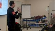 B-Roll: Military medical personnel participate in tactical combat casualty care class