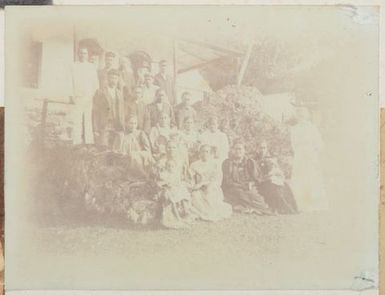 Group with Reverend and Mrs Hutchin. From the album: Cook Islands