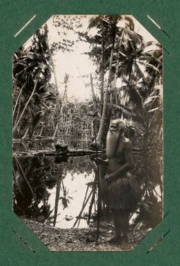 Man standing at waterside. From the album: Banaba (Ocean Island)