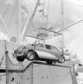 United States, freight ship unloading cars at Honolulu harbor