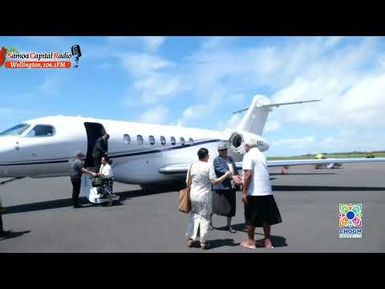 CHOGM 2024: Commonwealth Secretary General & Tuvalu PM arrival at Faleolo Airport - 20 October 2024