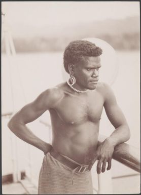 A man of Guadalcanar, Solomon Islands, 1906 / J.W. Beattie