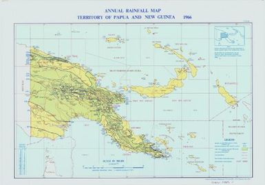Annual rainfall map, Territory of Papua and New Guinea (Recto 1966)