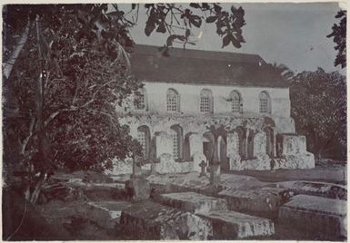 Church exterior and cemetery. From the album: Cook Islands