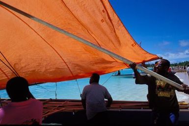 Canoes racing