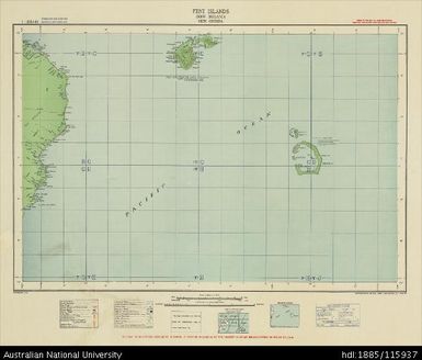 Papua New Guinea, New Ireland, Feni Islands, 4 Mile Strategic series, 1942, 1:253 440