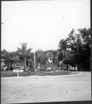 The first traffic roundabout constructed in Vila, near the British gaol