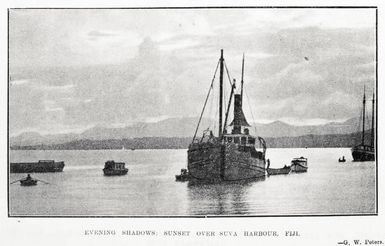 Evening Shadows: Sunset Over Suva Harbour, Fiji