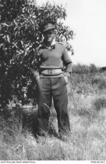 Informal portrait of VX160237 Private (Pte) William Whitehead, 14/32 Battalion. A labourer from Penshurst, Vic, he enlisted in October 1941. Pte Whitehead died of illness in New Guinea on 12 April ..