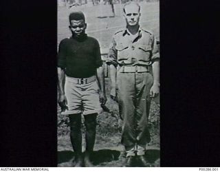 TABRAGALBA, NEAR BEAUDESERT, SOUTH OF BRISBANE, MID 1944. SECRET TRAINING BASE FOR 'M' SPECIAL UNIT MEMBERS (PART OF NEW ALLIED INTELLIGENCE BUREAU). RIGHT: SERGEANT C.C. ROBERTSON, AUSTRALIAN ..