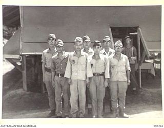 BOUGAINVILLE. 1945-09-28. A GROUP OF JAPANESE MEDICAL OFFICERS AT 7 FIELD AMBULANCE. SICK AND WOUNDED JAPANESE SOLDIERS ARE BEING CARED FOR BY THEIR OWN MEDICAL OFFICIALS UNDER 7 FIELD AMBULANCE ..