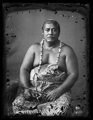 Portrait of the tulafale ali'i (orator chief) called Tafua Fa'aususu