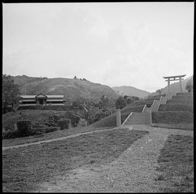 Flight of steps leading to a Japanese Torri, New Guinea, ca. 1936 / Sarah Chinnery