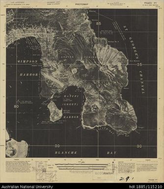 Papua New Guinea, New Britain, Praed Pt (reverse), Series: B56/2, 1:20 000, 1944