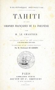 Tahiti et les colonies françaises de la Polynésie