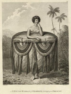 A young woman of Otaheite bringing a present / J. Webber del.; F. Bartolozzi sc