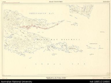 Papua New Guinea, Samarai, Road Inventory Series, Sheet 35, 1:250 000, 1967