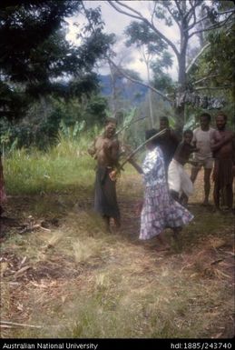 Group displaying local customs