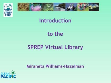 Introduction to the SPREP Virtual Library