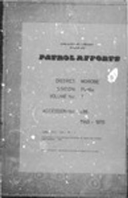 Patrol Reports. Morobe District, Pindiu, 1969 - 1970