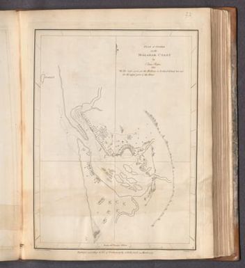 Plan of Onore on the Malabar Coast by Elias Bates 1725