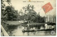 Tahiti. - La pêche au harpon. - Rivière de Vaimaa
