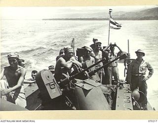 PORT MORESBY, NEW GUINEA. 1944-02-07. NX12259 LIEUTENANT COLONEL E.S. EYERS, GENERAL STAFF OFFICER INTELLIGENCE (STAFF DUTIES), PICTURED AT HEADQUARTERS, NEW GUINEA FORCE