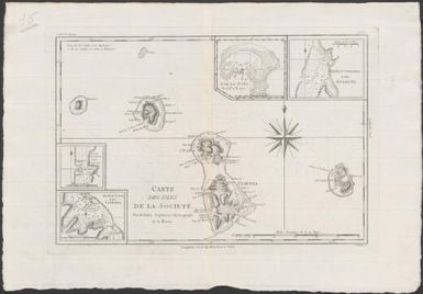 Carte des Isles de la Société / par M. Bonne, Ingenieur-Hydrographe de la marine ; Scattaglia, sc