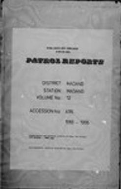 Patrol Reports. Madang District, Madang, 1955 - 1956