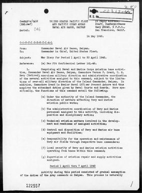 NAV Air Bases Saipan - War Diary, 4/1-30/45