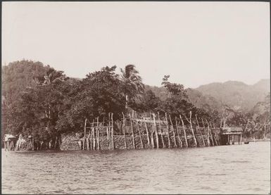 Men's quarters, Ferasiboa, Solomon Islands, 1906, 2 / J.W. Beattie