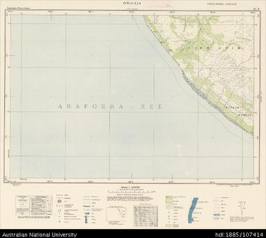 Indonesia, Western New Guinea, Onggaja, Series: Nederlands-Nieuw-Guinea, Sheet 31-Y, 1955, 1:100 000