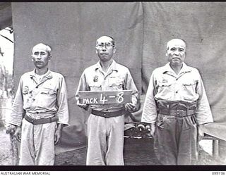 RABAUL, NEW BRITAIN, 1946-02-05. IDENTIFICATION PHOTOGRAPH OF SUSPECTED JAPANESE WAR CRIMINALS