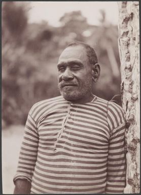 Paraviko, a chief of Savo, Solomon Islands, 1906 / J.W. Beattie