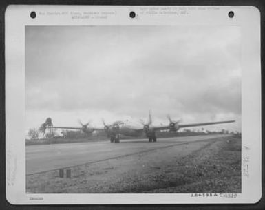 The Famous Boeing B-29 'The Challenger' Taxies Down The Strip At Harmon Filed, Guam, Marianas Islands. The Plane, Carrying A Payload Of Approximately 34,000 Pounds, Broke The World'S Altitude Record When It Winged Its Way To A Height Of 37,400 Feet. Jun (U.S. Air Force Number 164598AC)