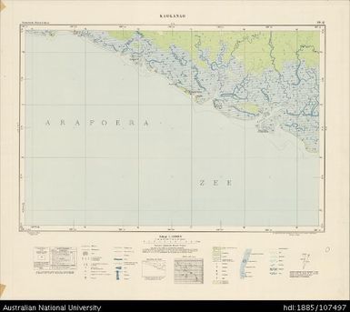 Indonesia, Western New Guinea, Kaokanao, Series: Nederlands-Nieuw-Guinea, Sheet 19-Q, 1956, 1:100 000