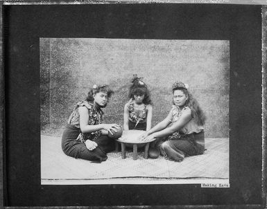 Women making kava, Samoa