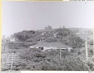 PORT MORESBY - DENSE GROWTH AND HOUSES RIGHT IN TOWN. RAAF SURVEY FLIGHT. (NEGATIVE BY N. TRACY)